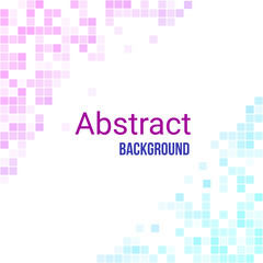 Colorful abstract geometric business background. Digital futuristic minimalism. Vector illustration. Violet, pink and blue geometric shapes random mosaic. Ultraviolet background