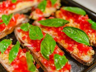 Tomatoes with bread