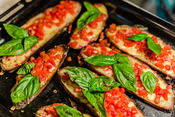 Tomatoes with bread