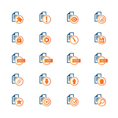 file document icon set, vector eps10.