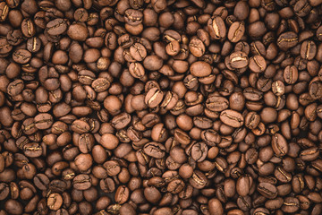 Arabica coffee beans background