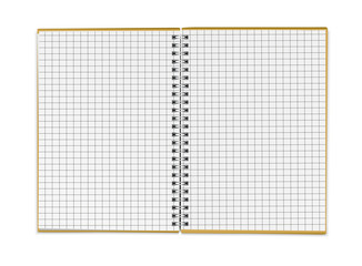 Vector realistic empty squared paper notebook isolated on white background