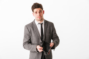 Portrait of a sad young businessman