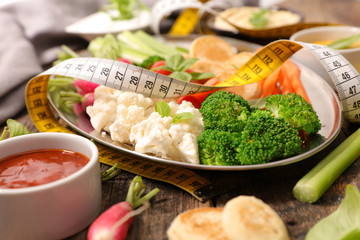 raw vegetable snack, healthy eating