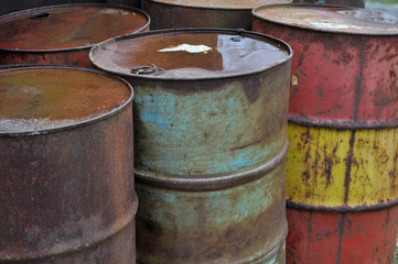Old Oil Barrels