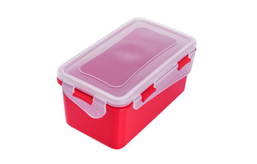 Plastic container with lid.