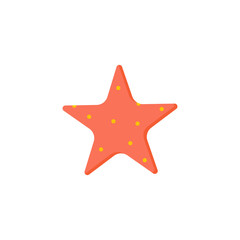 Fototapeta premium Colorful seastar with red points