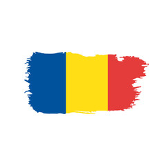 Romania flag, vector illustration