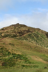 Fototapeta na wymiar Edinburgh, the Firth of Forth, from Arthur's Seat and the Salisbury Crags