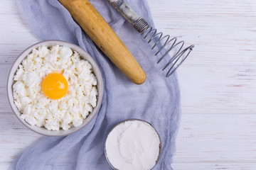 Cottage cheese with eggs