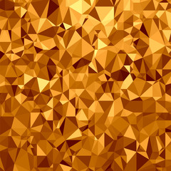 Orange Polygonal Background. Triangular Pattern. Low Poly Texture. Abstract Mosaic Modern Design. Origami Style