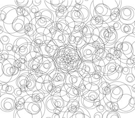 Circles black and white coloring page