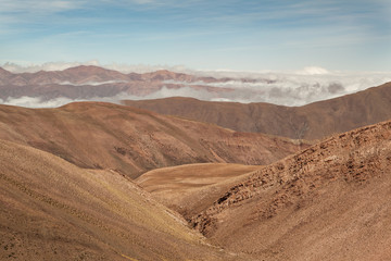 Fototapeta na wymiar Great view over a mountain scenery in Argentina