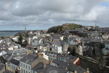 Fototapeta premium Cityscape in Caernarfon, North Wales