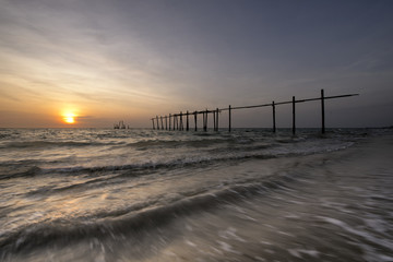 Fototapeta na wymiar Sunset at Pilai beach