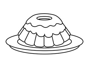 sweet cake icon over white background vector illustration
