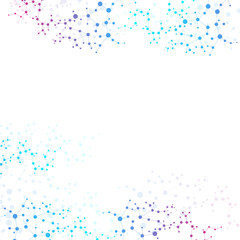 Structure molecule and communication. Dna, atom, neurons. Scientific concept for your design. Connected lines with dots. Medical, technology, chemistry, science background. illustration.