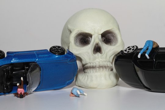 Incidente stradale mortale in miniatura