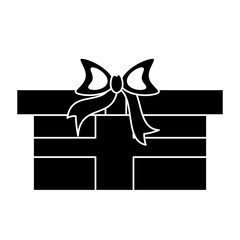 Gift box icon over white background, vector illustration