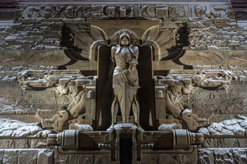 Völkerschlachtdenkmal im Winter bei Leipzig, Sachsen, Deutschland