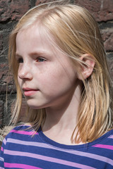 Seitenprofil Portrait einer Achtjährigen