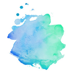Abstract isolated watercolor hand drawn paper texture stain on white background for text design, web, label.