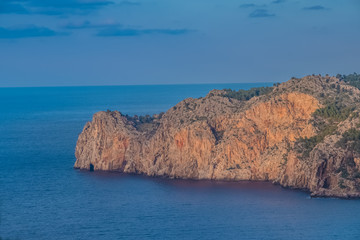 Rugged coastal landscapes along the western coast of Majorca (Mallorca), Balearics Islands, Spain