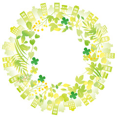 グリーン 球 白 街