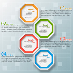 Abstract 3D Paper Infographics