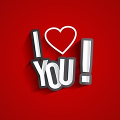 Love, Valentines Day Design On Background vector illustration