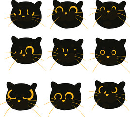set of black cats