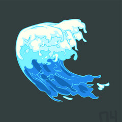 illustration of water splash