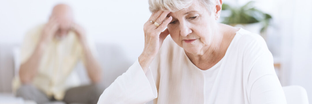 Worried And Sad Senior Woman