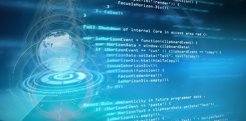 Composite image of blue code