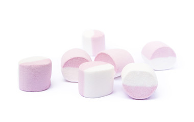 sweet marshmallow isolated on white background