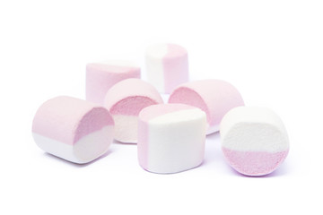 sweet marshmallow isolated on white background