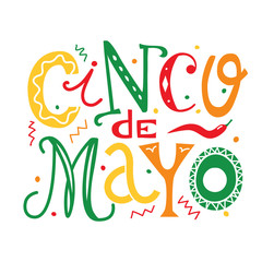 Obraz premium Chinko de Mayo lettering illustration