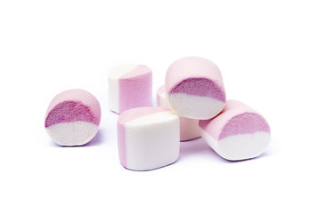 sweet marshmallow isolated on white background