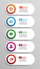  Infographic design vector and marketing icons can be used for workflow layout, diagram, annual report, web design. Business concept with options, steps or processes. Vector eps 10