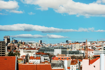 panoramic historic architectural Lisbon, Portugal