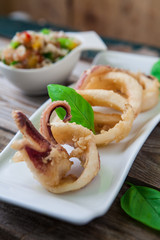 Deep fried calamari