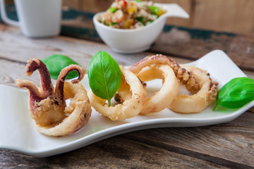 Deep fried calamari