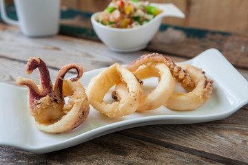 Deep fried calamari
