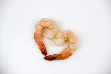   seafood. shrimp on a plate.