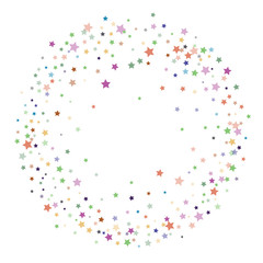 Glitter Vector Falling Stars Pattern. Carnival Festival Confetti Celebration Border. Christmas, New Year, Birthday, Music Firework. Modern Gift Voucher Glitter Vector Falling Stars Pattern.