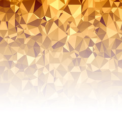 Orange Polygonal Background. Triangular Pattern. Low Poly Texture. Abstract Mosaic Modern Design. Origami Style