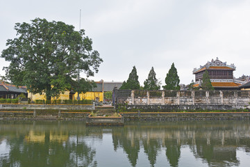 Ngoc Dich Lake within the grounds of the Imperial City, Hue, Vietnam
