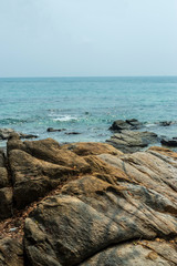 Beautiful sea scape with amazing sea rock texture
