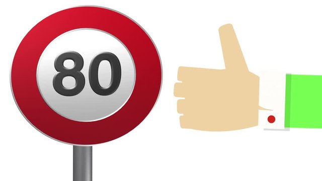80 pouce en haut