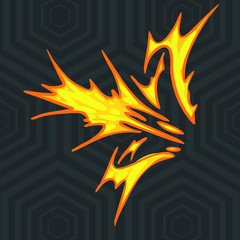 abstract background with fire and flames